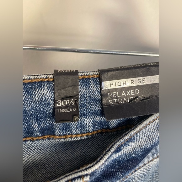 See Thru Soul Jeans High Rise Relaxed Straight Size 34 - Picture 3 of 7